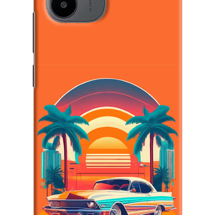 Palm Drive 80s Redmi A1/A2 Hard Case Back Cover by Casekaro