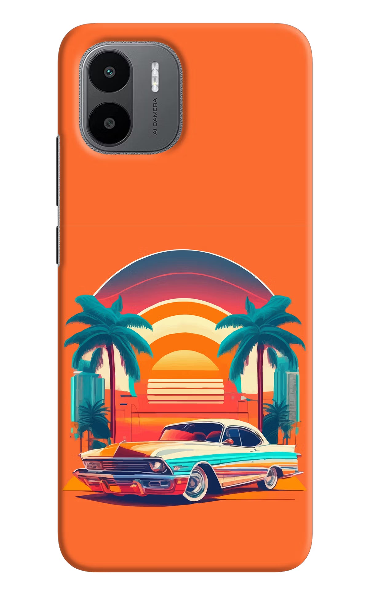Palm Drive 80s Redmi A1/A2 Hard Case Back Cover by Casekaro