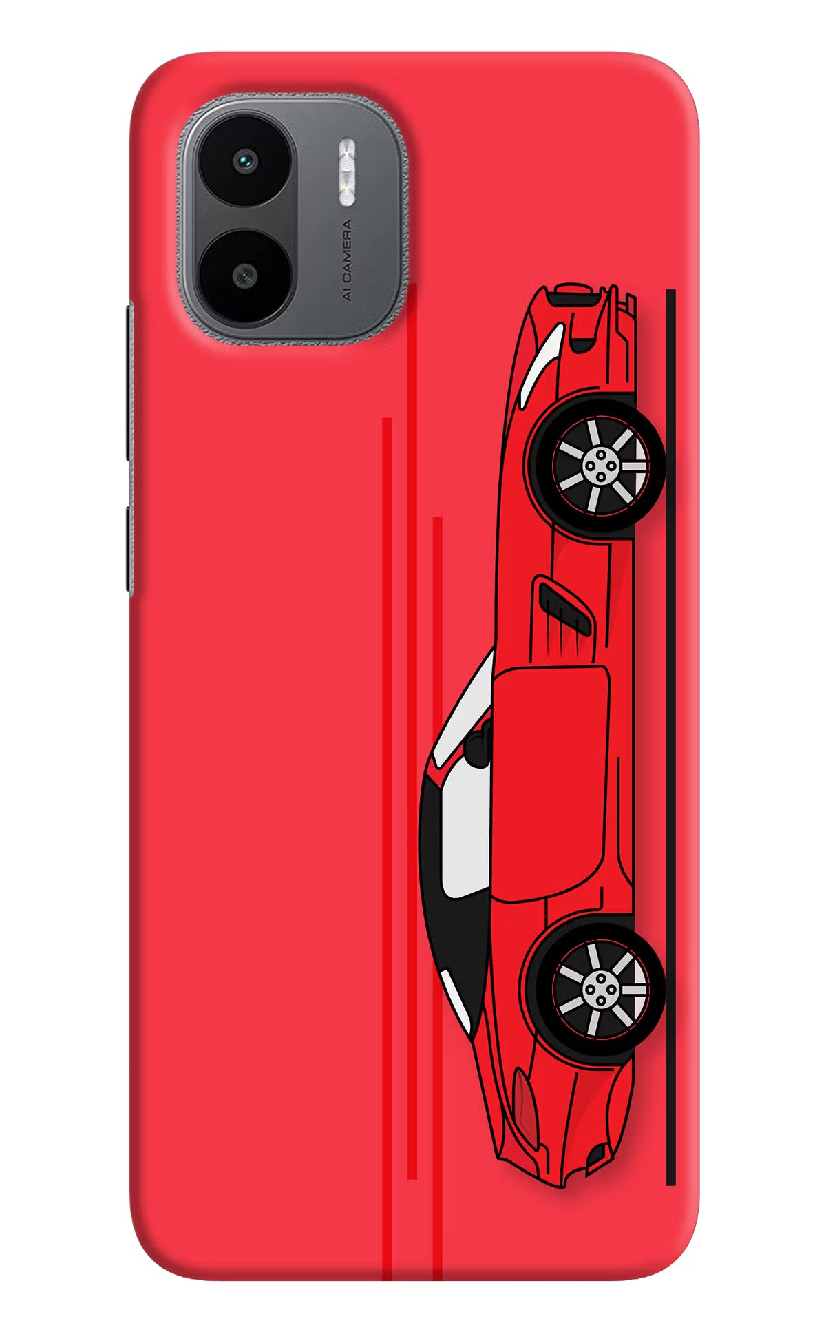 Red Velocity Redmi A1/A2 Hard Case Back Cover by Casekaro