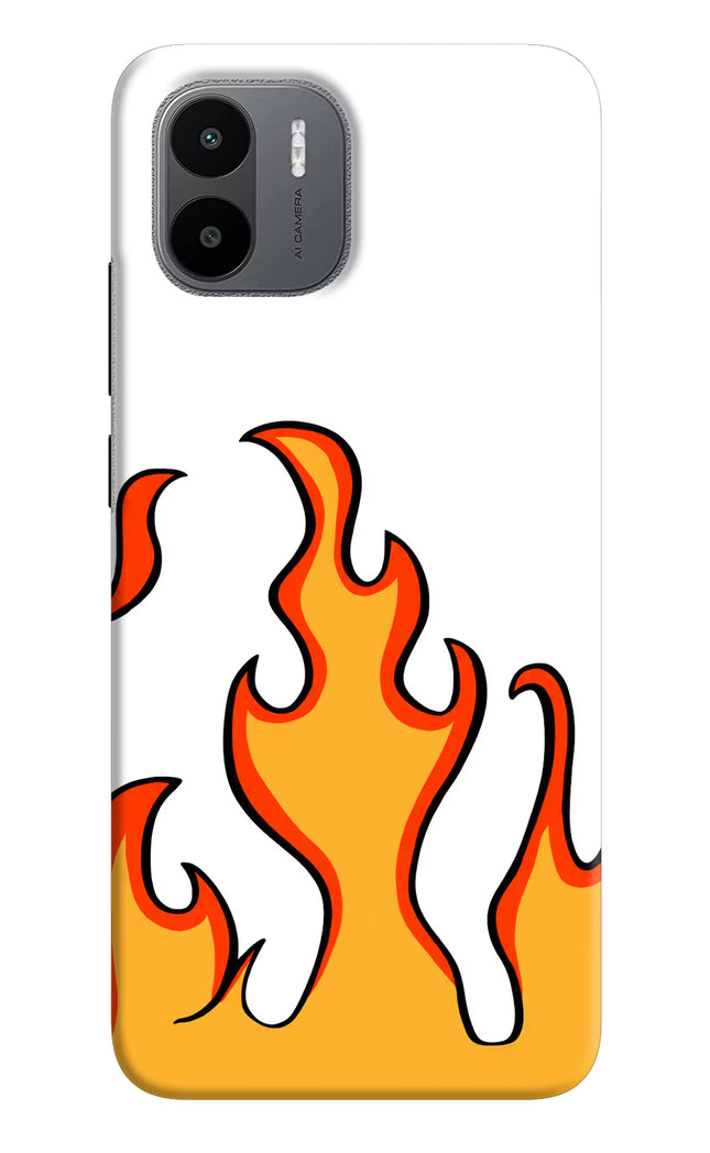 Fired Up – White Redmi A1/A2 Hard Case Back Cover by Casekaro