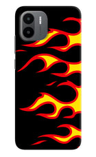 Side Sweep Flames Redmi A1/A2 Hard Case Back Cover by Casekaro