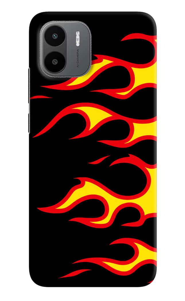 Side Sweep Flames Redmi A1/A2 Hard Case Back Cover by Casekaro