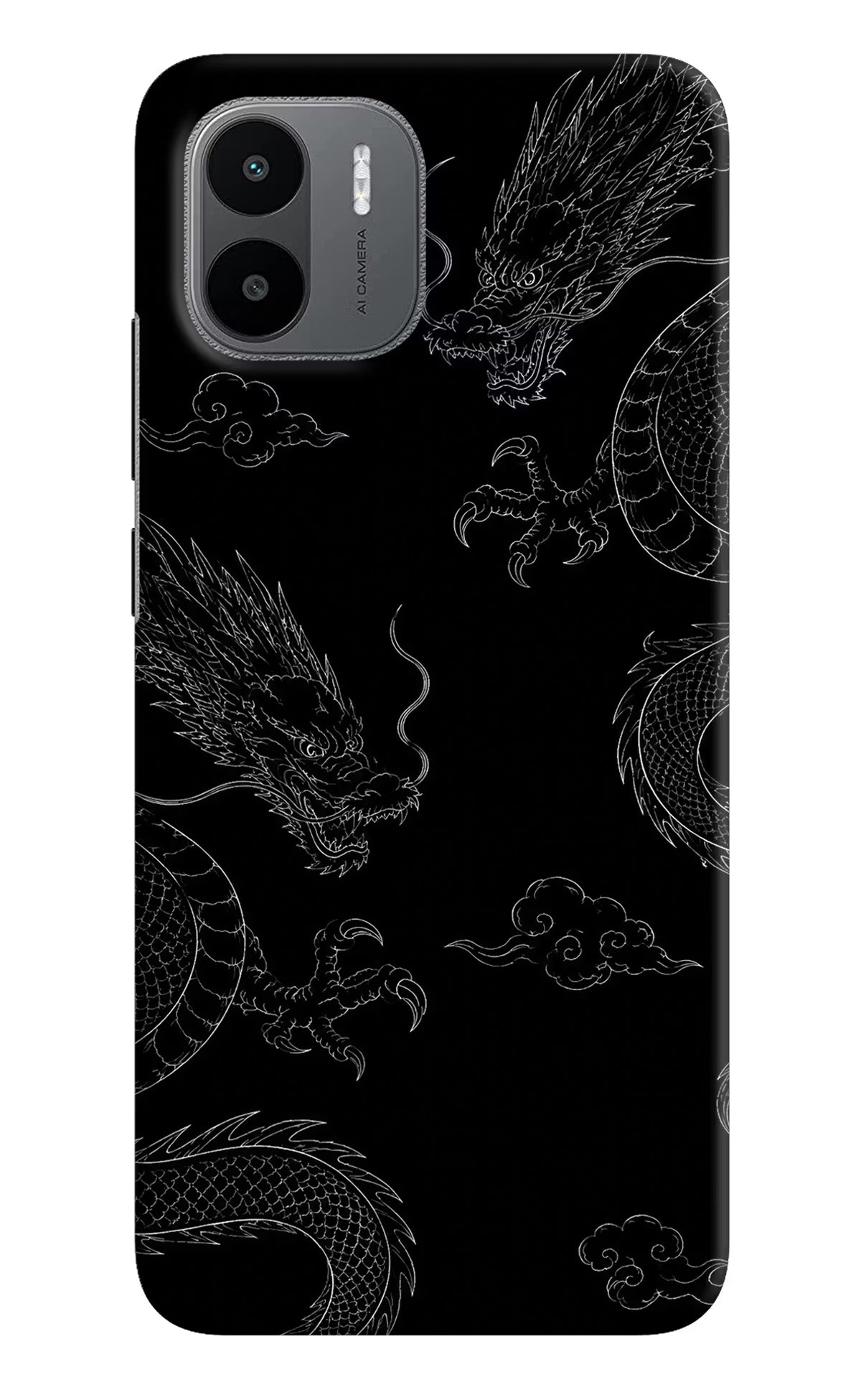 Twin Dragons Redmi A1/A2 Hard Case Back Cover by Casekaro