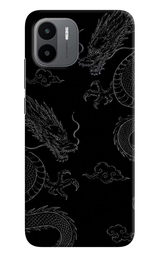 Twin Dragons Redmi A1/A2 Hard Case Back Cover by Casekaro