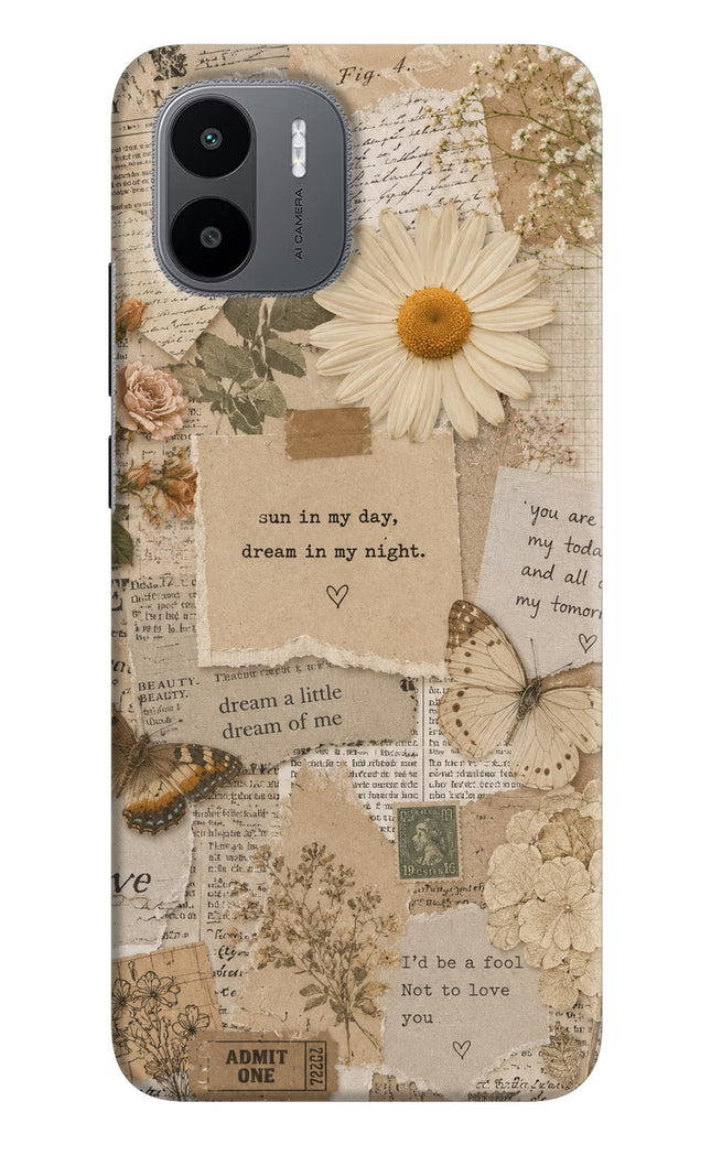 Vintage case Redmi A1/A2 Hard Case Back Cover by Casekaro