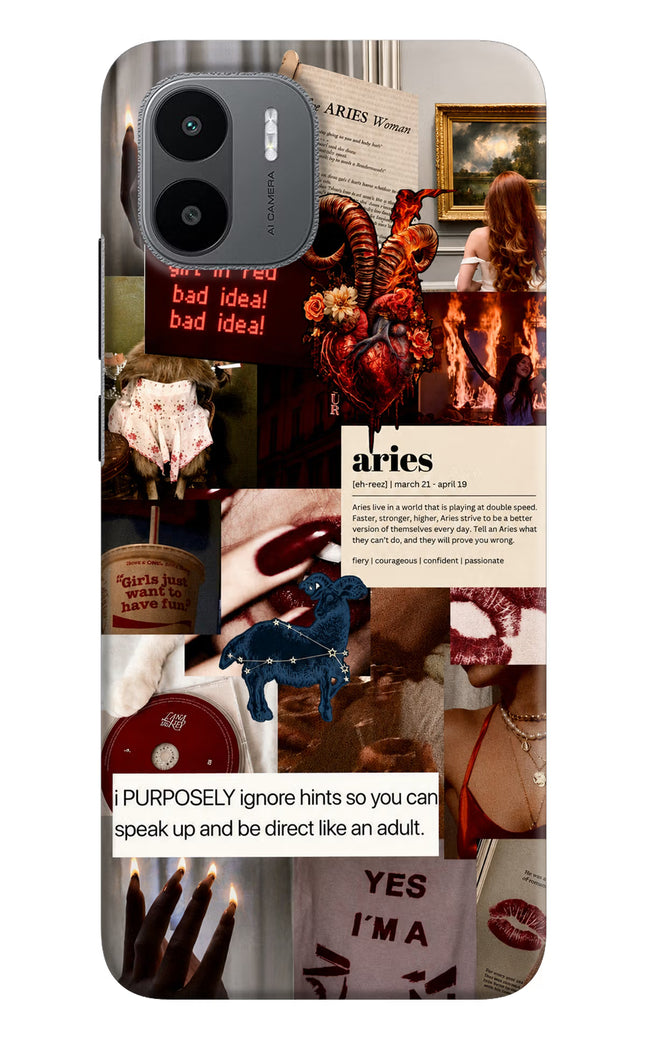 Zodiac Aries Redmi A1/A2 Hard Case Back Cover by Casekaro