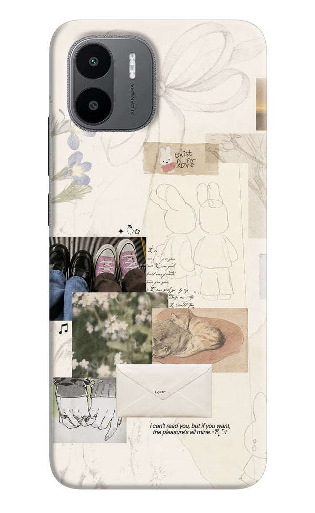 Soft Aesthetic Redmi A1/A2 Hard Case Back Cover by Casekaro