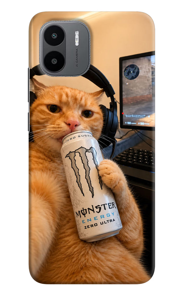 Gamer Cat Energy Redmi A1/A2 Hard Case Back Cover by Casekaro