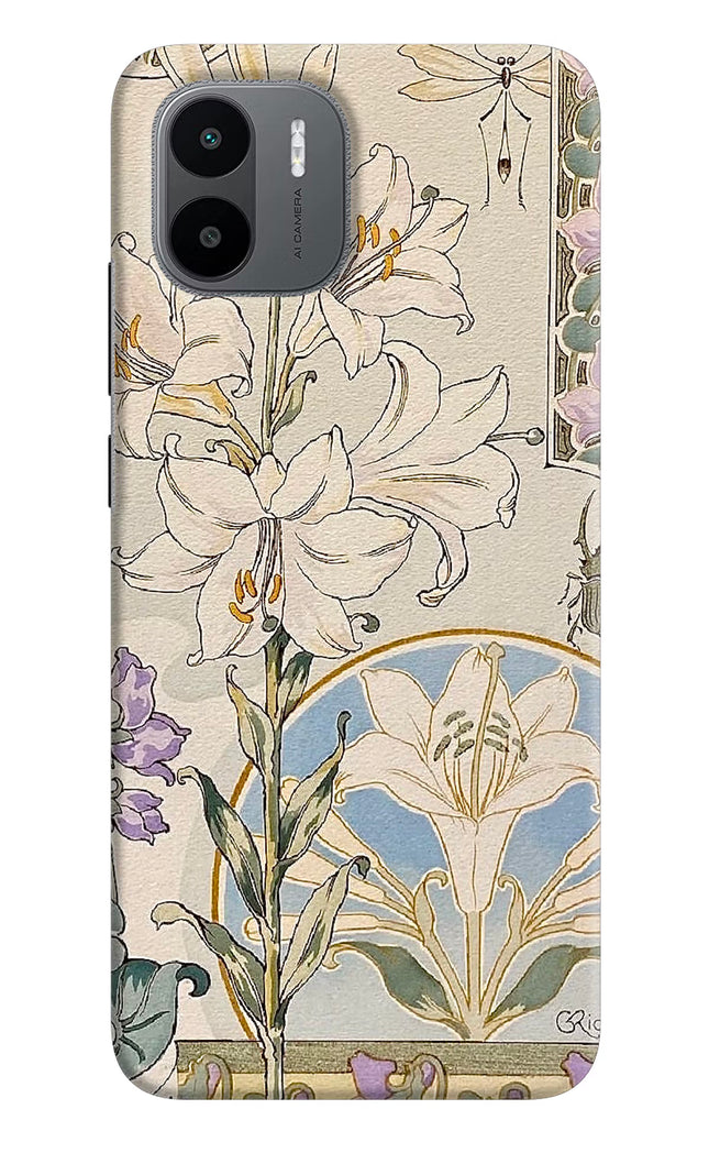 White Lily Redmi A1/A2 Hard Case Back Cover by Casekaro