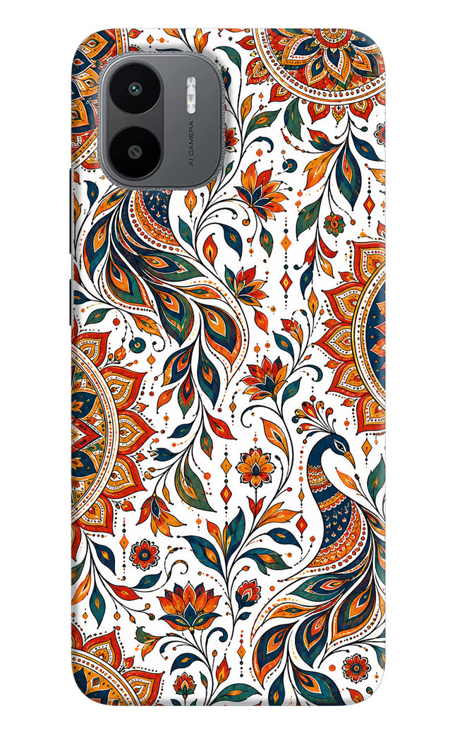 White Mayura Redmi A1/A2 Hard Case Back Cover by Casekaro