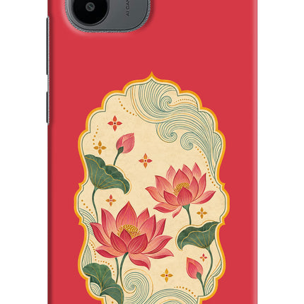 Pink Lotus Redmi A1/A2 Hard Case Back Cover by Casekaro