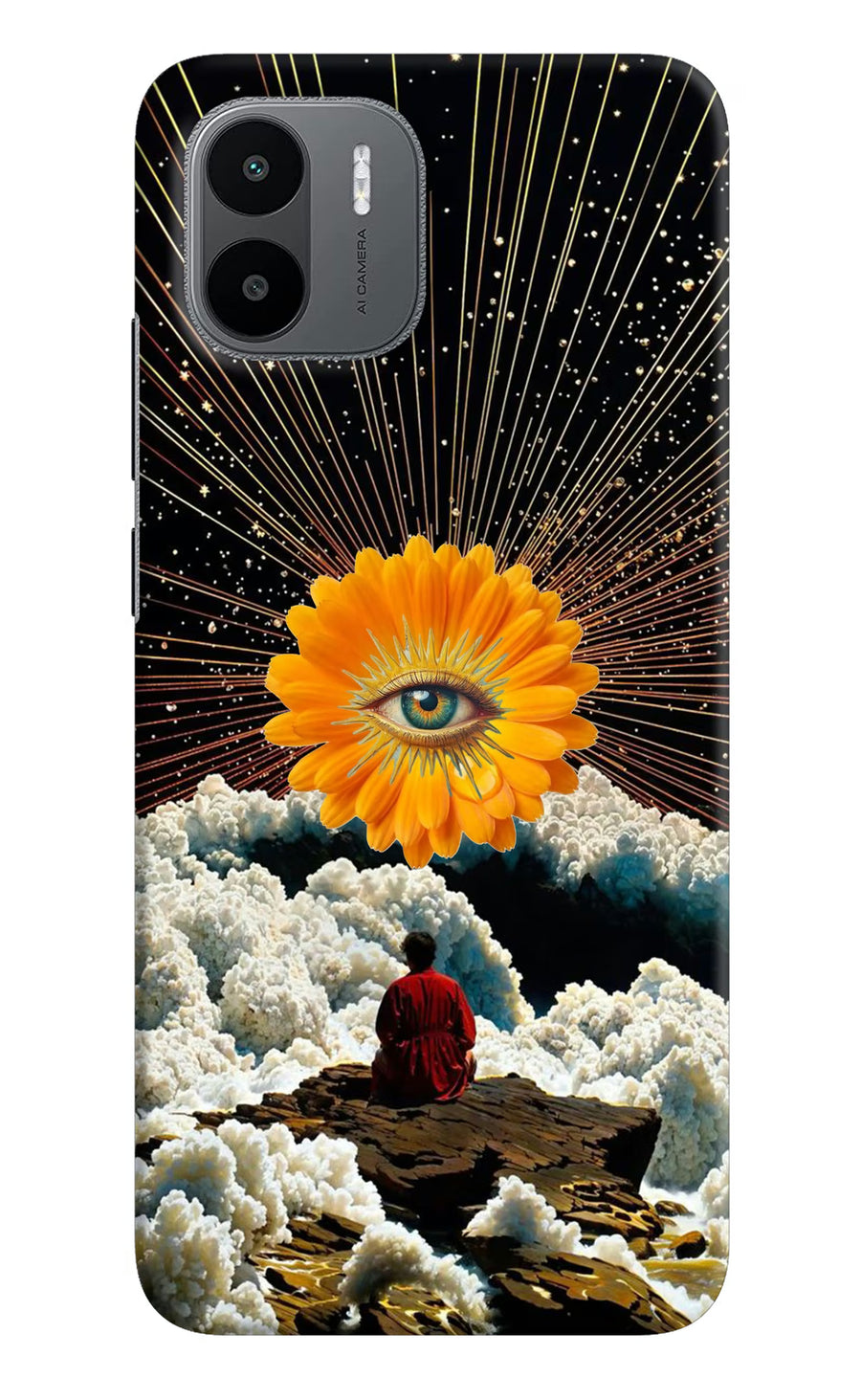 Cosmic Flower Redmi A1/A2 Back Cover, Hard case