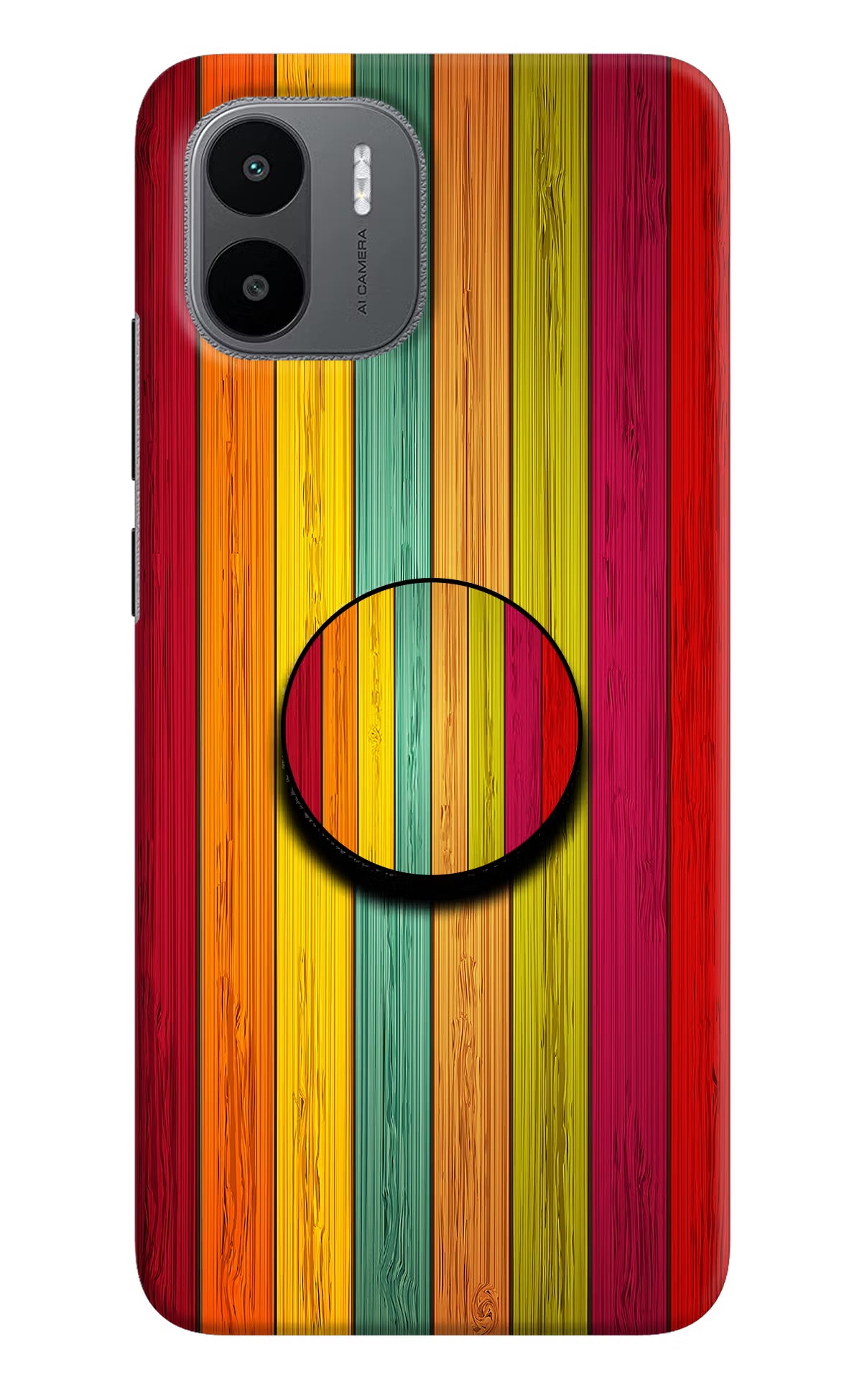 Multicolor Wooden Redmi A1/A2 Pop Case by Casekaro