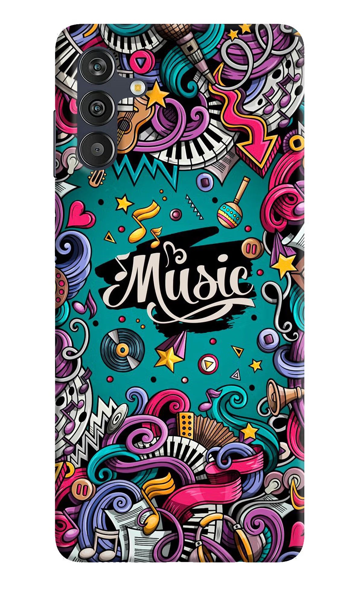 Music Graffiti Samsung M13 4G Back Cover