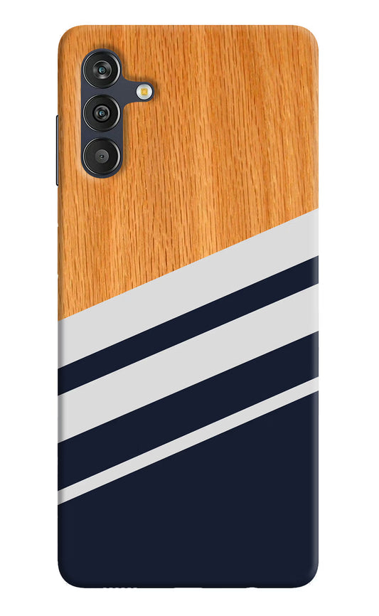 Blue and white wooden Samsung M13 4G Back Cover