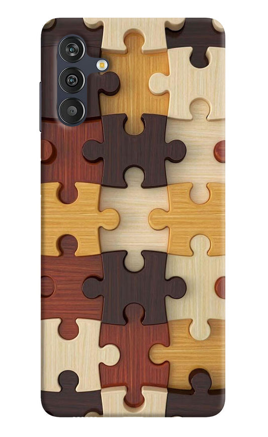 Wooden Puzzle Samsung M13 4G Back Cover