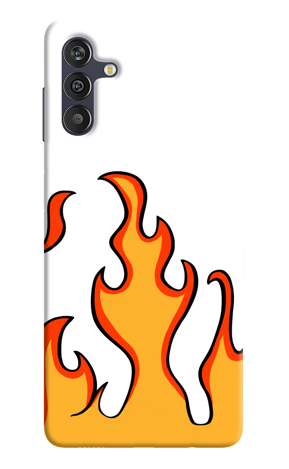 Fired Up – White Samsung M13 4G Hard Case Back Cover by Casekaro