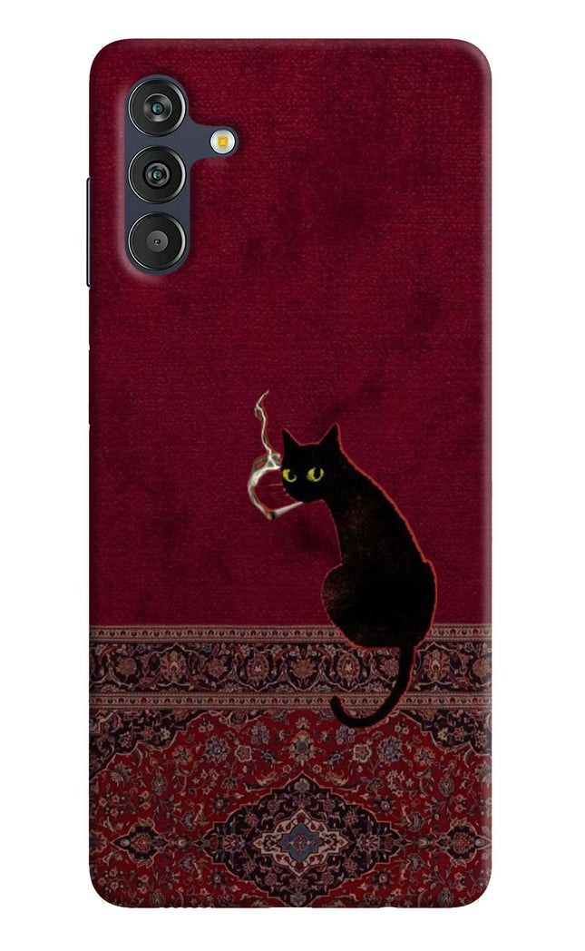 Midnight Cat Samsung M13 4G Hard Case Back Cover by Casekaro