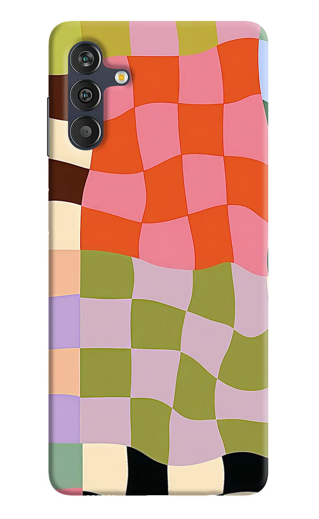 Wavy Grid Samsung M13 4G Hard Case Back Cover by Casekaro