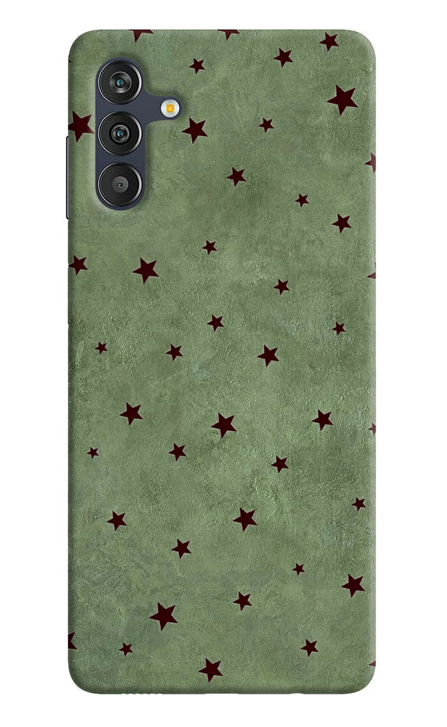 Green Stars Samsung M13 4G Hard Case Back Cover by Casekaro