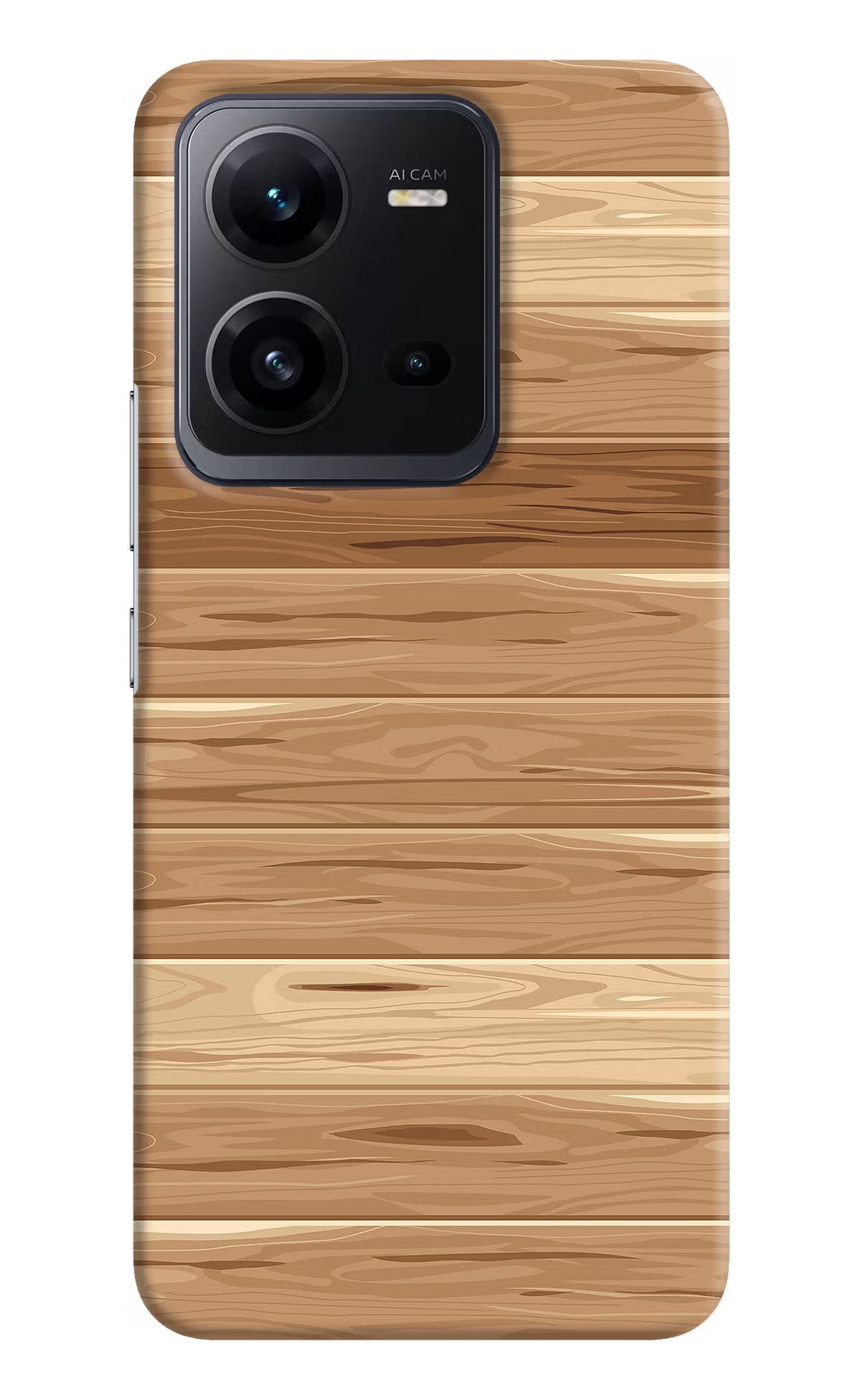 Wooden Vector Vivo V25 5G Hard Case Back Cover by Casekaro