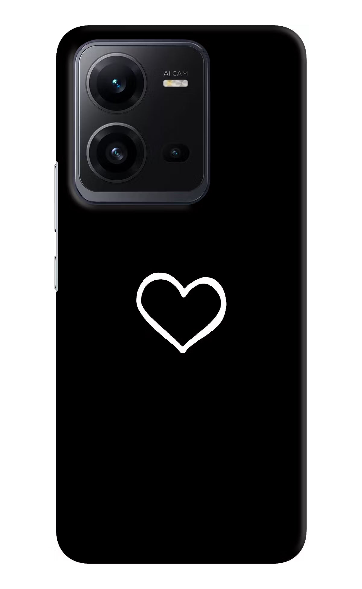 Heart Vivo V25 5G Hard Case Back Cover by Casekaro