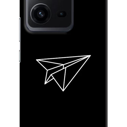 Paper Plane White Vivo V25 5G Hard Case Back Cover by Casekaro