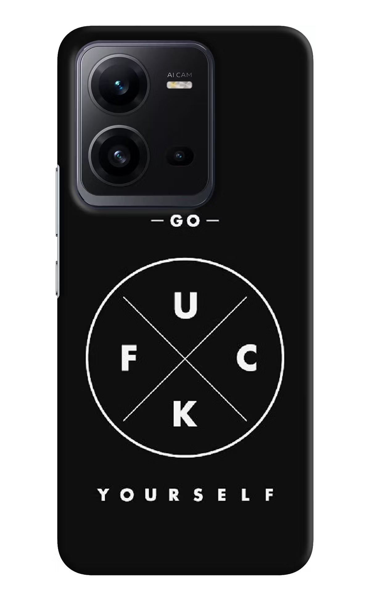 Go Fuck Yourself Vivo V25 5G Hard Case Back Cover by Casekaro