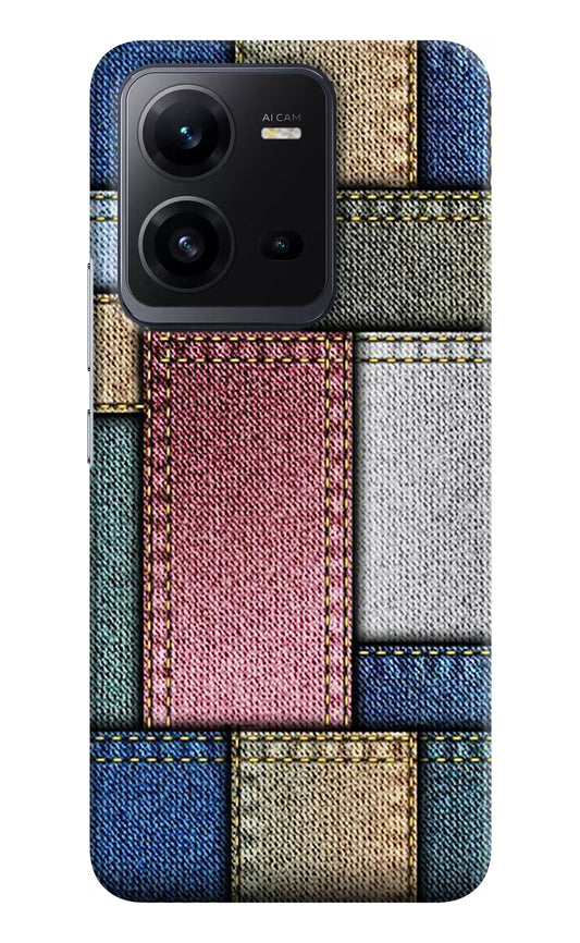 Multicolor Jeans Vivo V25 5G Hard Case Back Cover by Casekaro