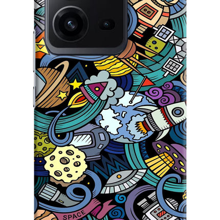 Space Abstract Vivo V25 5G Hard Case Back Cover by Casekaro