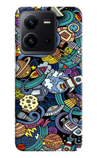 Space Abstract Vivo V25 5G Hard Case Back Cover by Casekaro