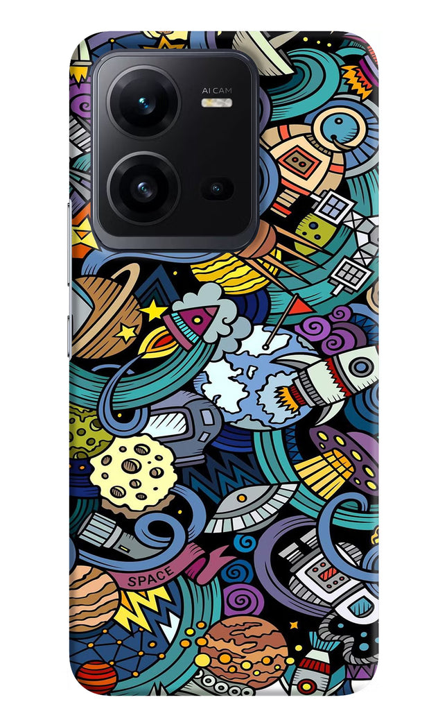Space Abstract Vivo V25 5G Hard Case Back Cover by Casekaro