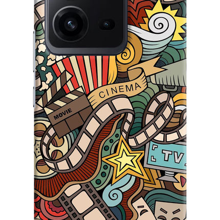 Cinema Abstract Vivo V25 5G Hard Case Back Cover by Casekaro