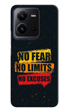 No Fear No Limits No Excuse Vivo V25 5G Hard Case Back Cover by Casekaro