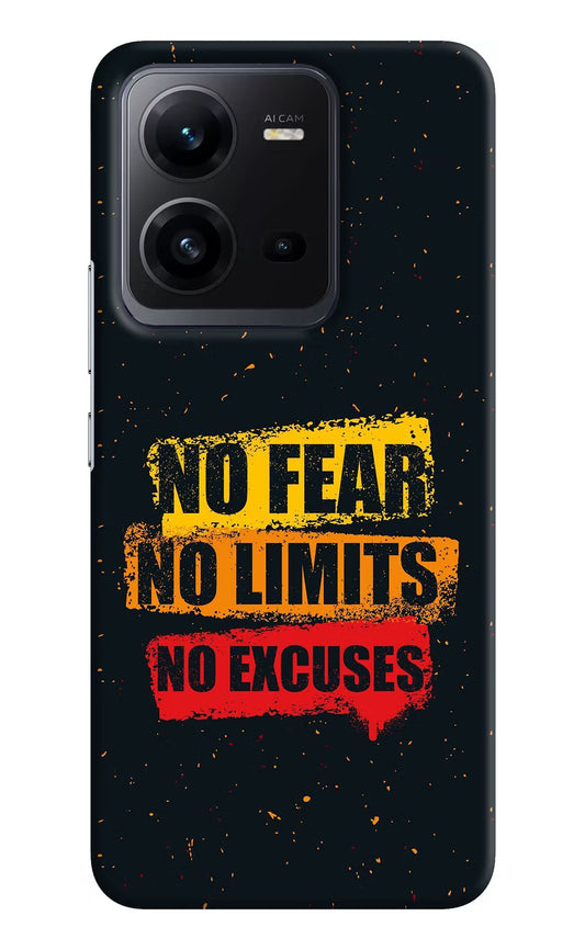 No Fear No Limits No Excuse Vivo V25 5G Hard Case Back Cover by Casekaro