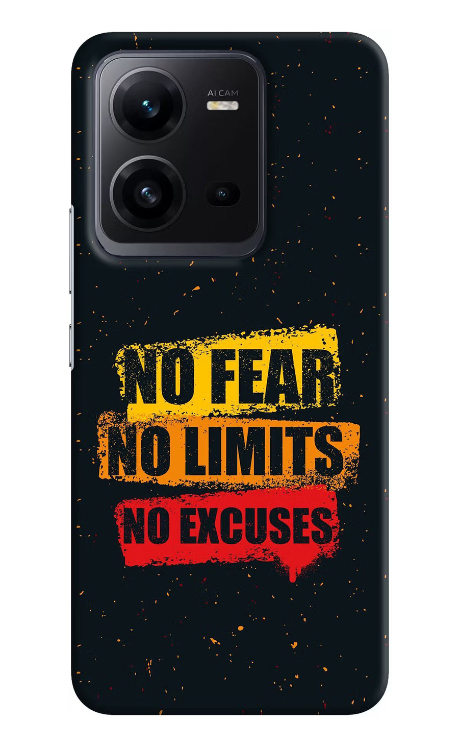 No Fear No Limits No Excuse Vivo V25 5G Back Cover, Hard case