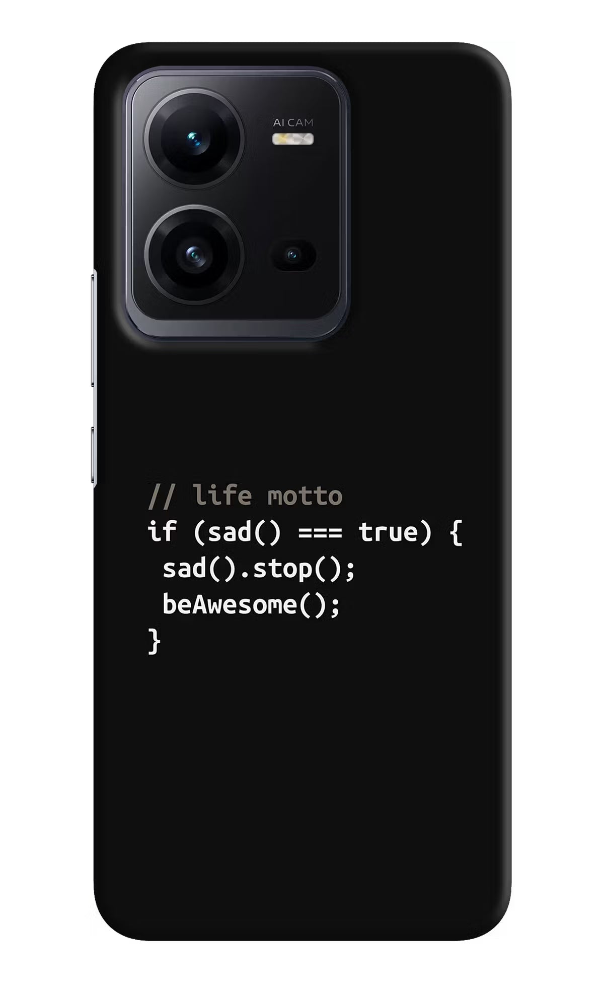 Life Motto Code Vivo V25 5G Hard Case Back Cover by Casekaro