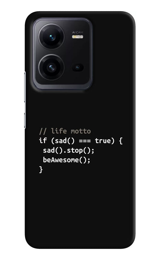 Life Motto Code Vivo V25 5G Hard Case Back Cover by Casekaro