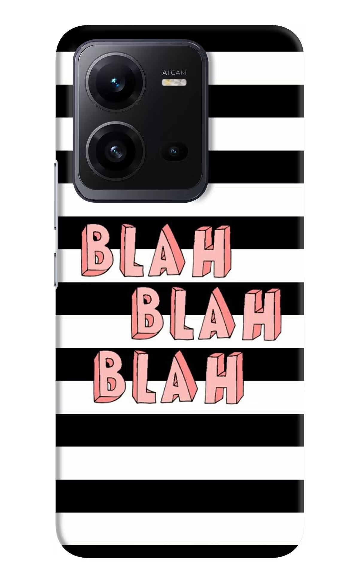 Blah Blah Blah Vivo V25 5G Hard Case Back Cover by Casekaro