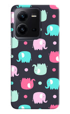 Elephants Vivo V25 5G Hard Case Back Cover by Casekaro