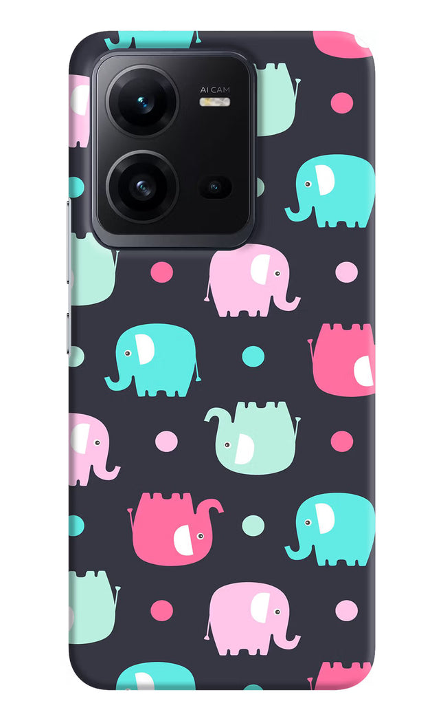 Elephants Vivo V25 5G Hard Case Back Cover by Casekaro
