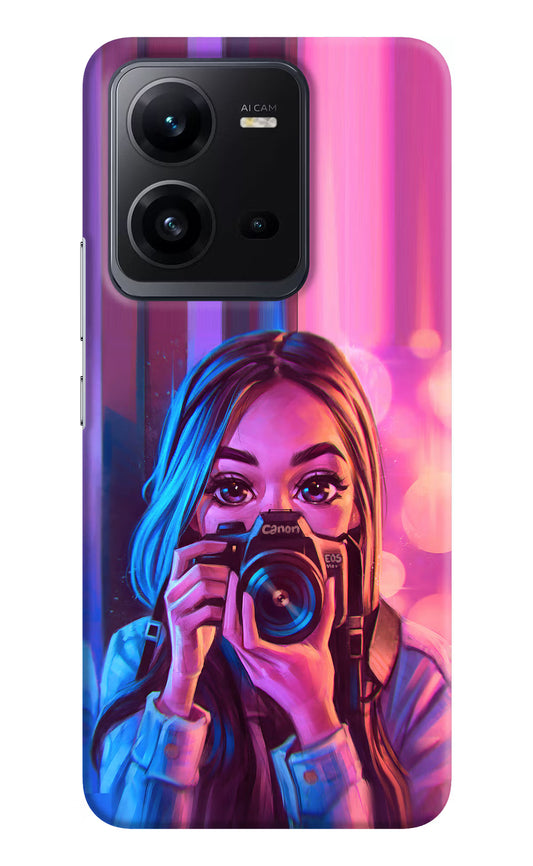 Girl Photographer Vivo V25 5G Hard Case Back Cover by Casekaro