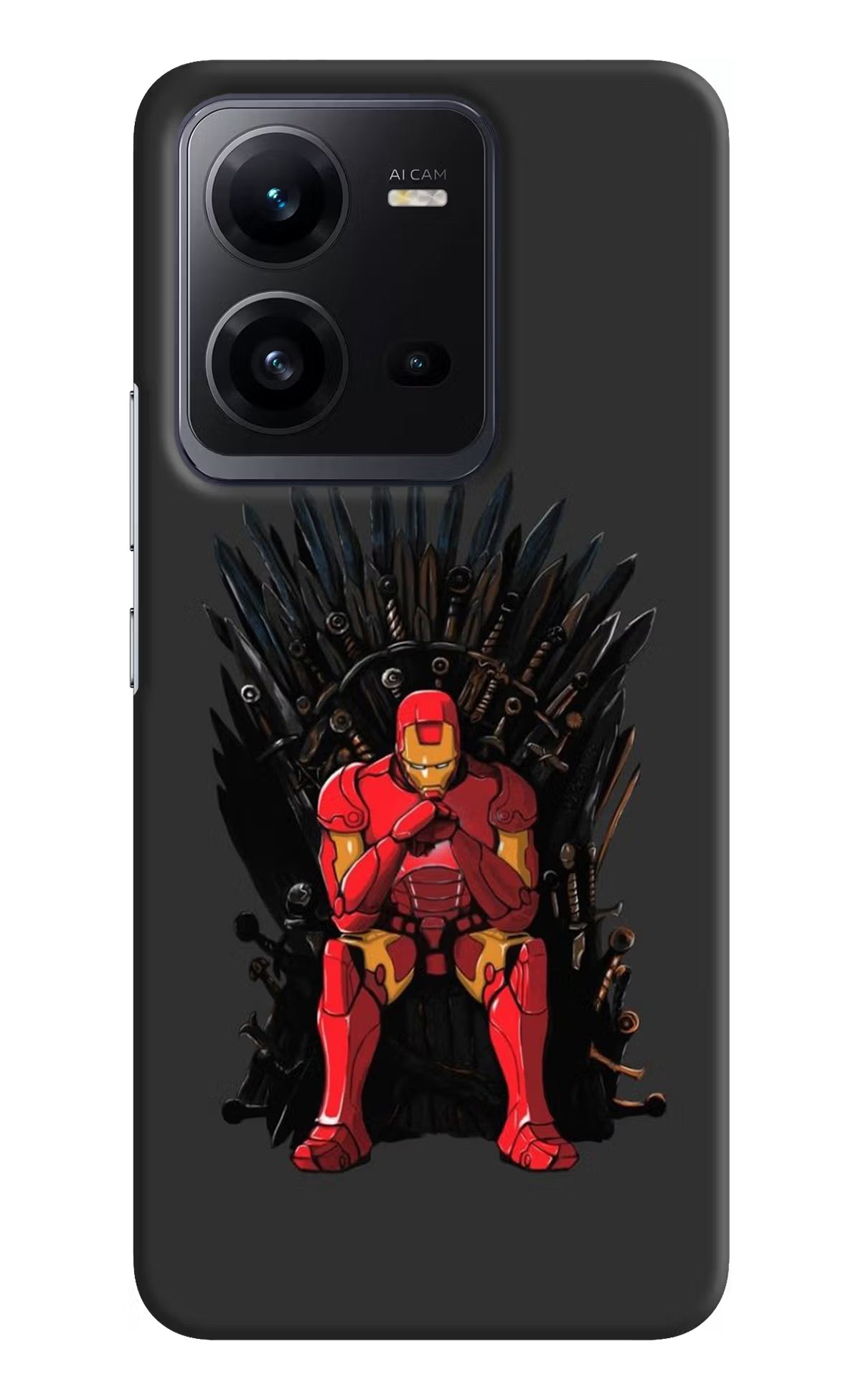 Ironman Throne Vivo V25 5G Hard Case Back Cover by Casekaro