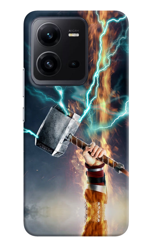 Thor Hammer Mjolnir Vivo V25 5G Hard Case Back Cover by Casekaro