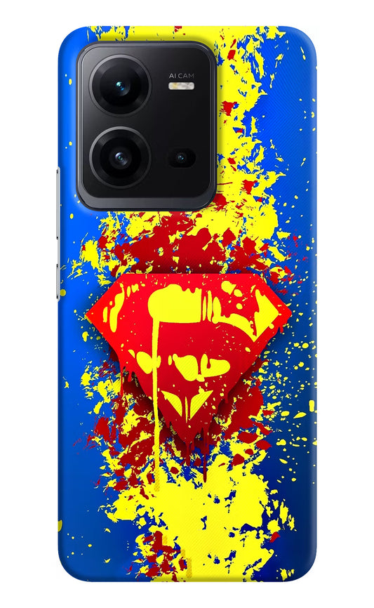 Superman logo Vivo V25 5G Hard Case Back Cover by Casekaro
