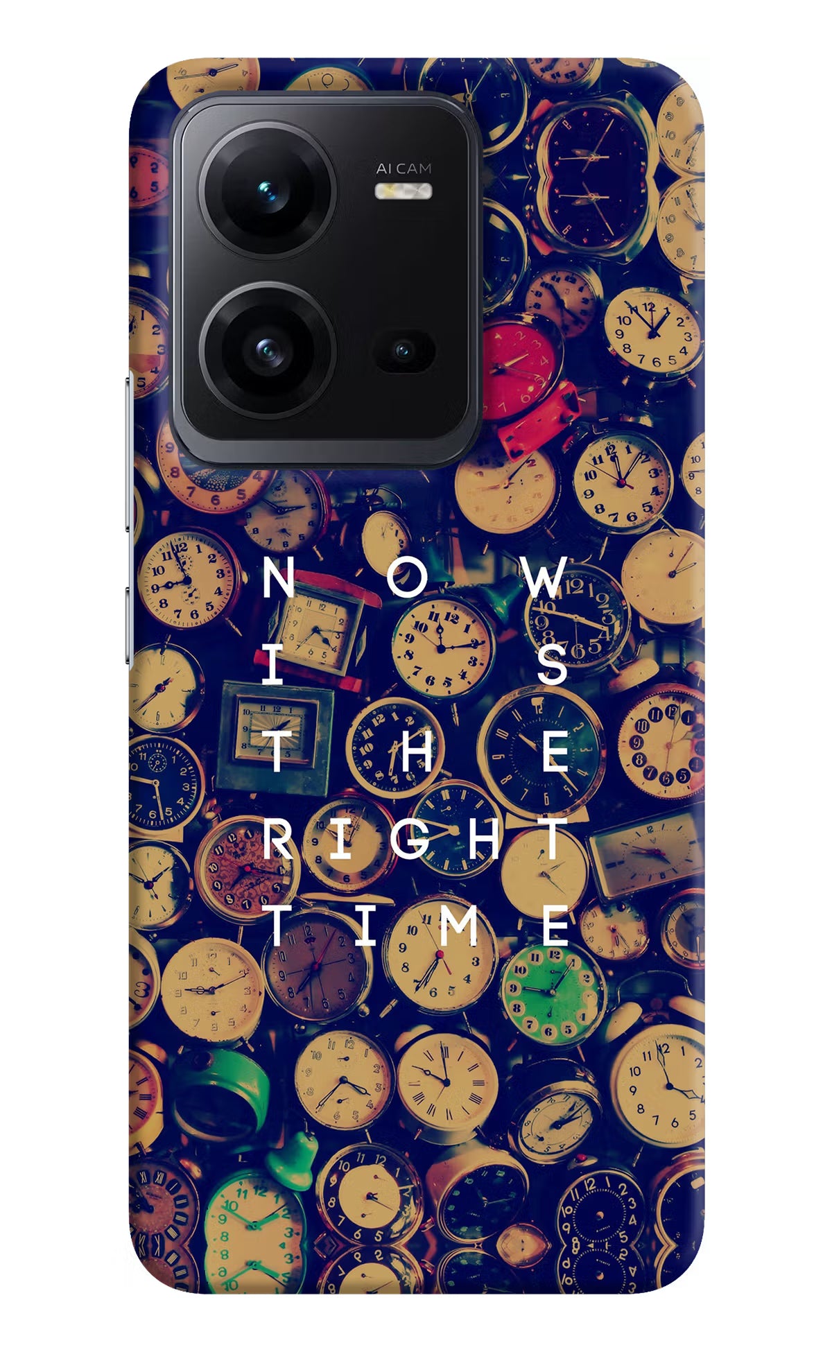 Now is the Right Time Quote Vivo V25 5G Hard Case Back Cover by Casekaro