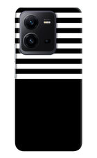 Black and White Print Vivo V25 5G Hard Case Back Cover by Casekaro