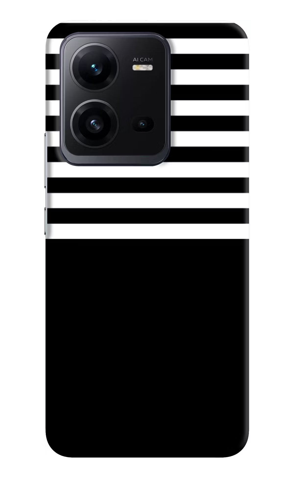 Black and White Print Vivo V25 5G Hard Case Back Cover by Casekaro