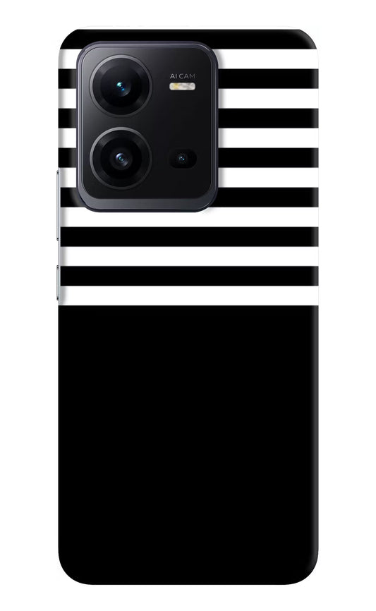 Black and White Print Vivo V25 5G Hard Case Back Cover by Casekaro