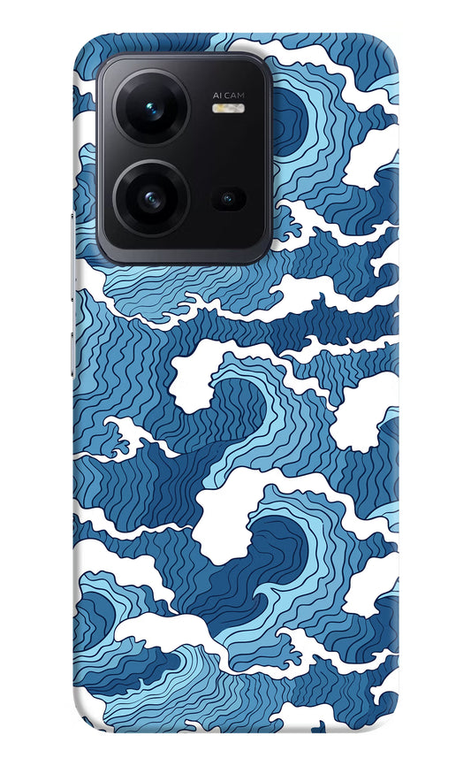 Blue Waves Vivo V25 5G Hard Case Back Cover by Casekaro